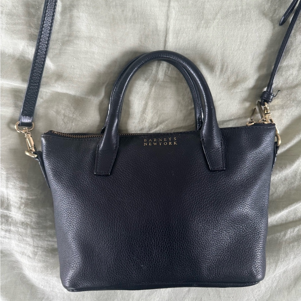 Barney’s New York black leather cross-body bag